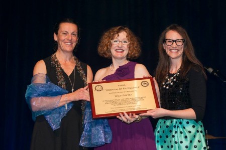 Dr Meredith and Dr Kate receive the award